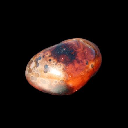 Crazy Lace Silk Banded Agate from Madagascar 40*31mm 44g in sunlight - Rocks and Things Store