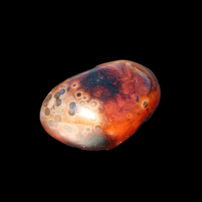 Crazy Lace Silk Banded Agate from Madagascar 40*31mm 44g in sunlight - Rocks and Things Store