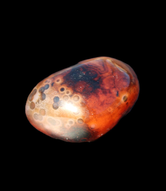 Crazy Lace Silk Banded Agate from Madagascar 40*31mm 44g in sunlight - Rocks and Things Store