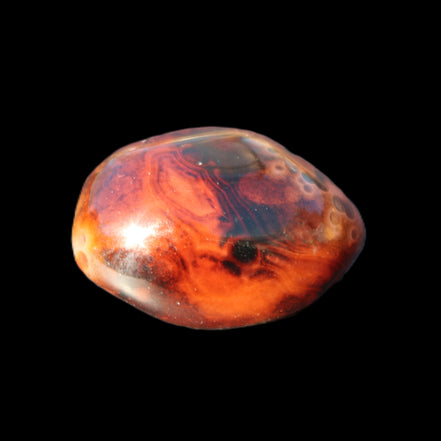 Crazy Lace Silk Banded Agate from Madagascar 40*31mm 44g in sunlight - Rocks and Things Store