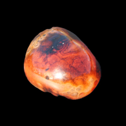 Crazy Lace Silk Banded Agate from Madagascar 40*31mm 44g in sunlight - Rocks and Things Store