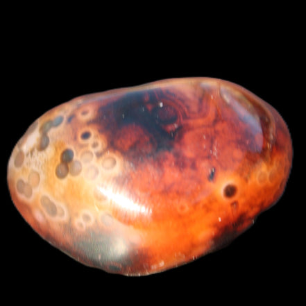 Crazy Lace Silk Banded Agate from Madagascar 40*31mm 44g in sunlight - Rocks and Things Store