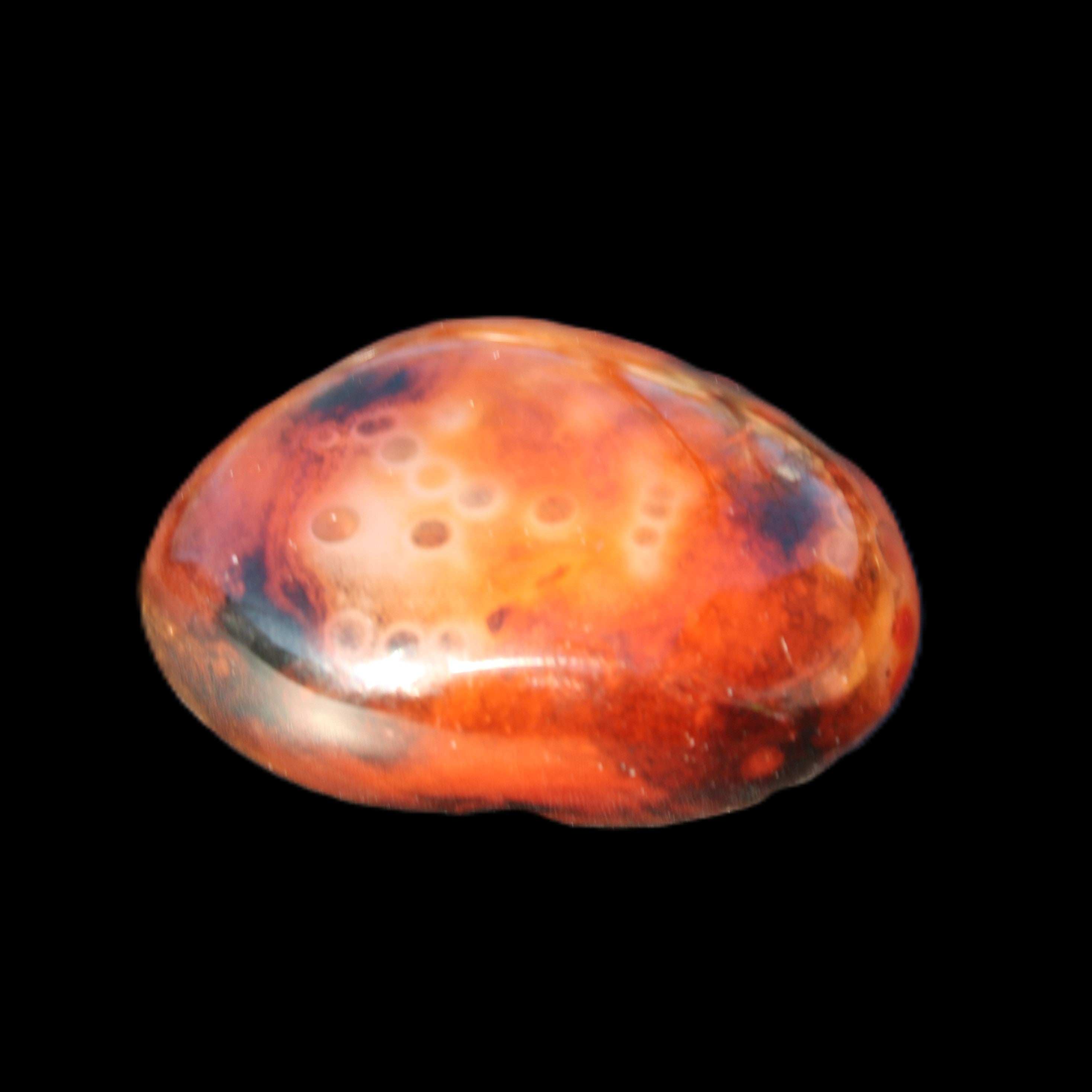 Crazy Lace Silk Banded Agate from Madagascar 40*31mm 44g in sunlight - Rocks and Things Store