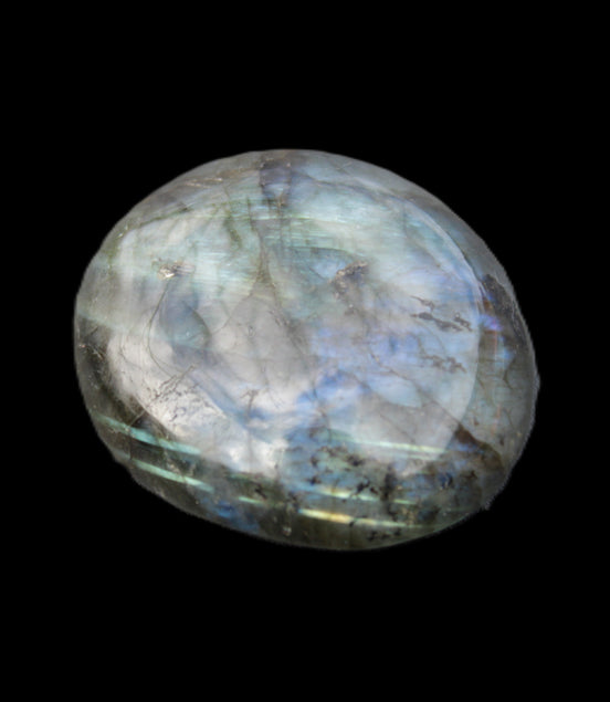Labradorite polished palmstone 37*33*11mm 30g in sunlight - Rocks and Things Store