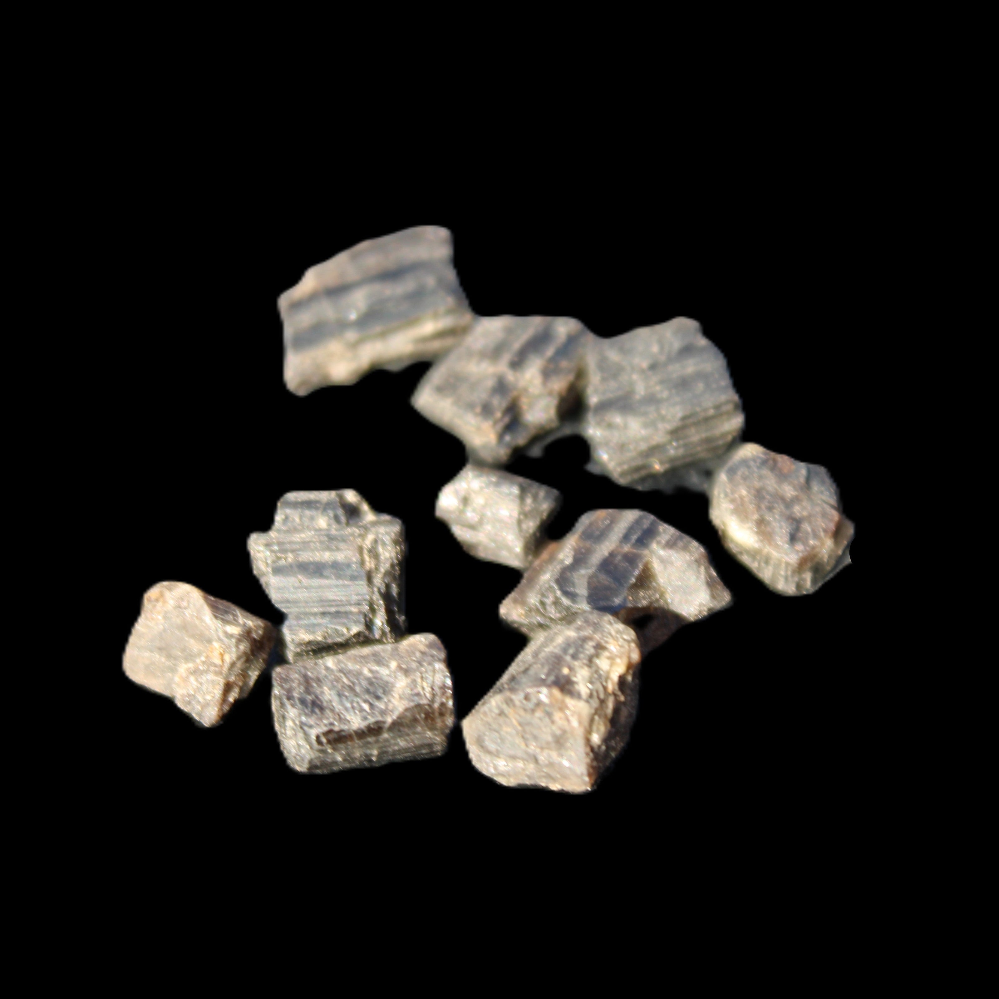 Tiny Black Tourmaline crystals 9-10g in sunlight - Rocks and Things Store