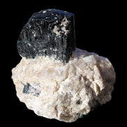 Natural Black Tourmaline crystal in Quartzite 94*90*95mm 839g in sunlight - Rocks and Things Store