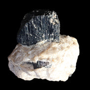 Natural Black Tourmaline crystal in Quartzite 94*90*95mm 839g in sunlight - Rocks and Things Store