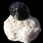 Natural Black Tourmaline crystal in Quartzite 94*90*95mm 839g in sunlight - Rocks and Things Store