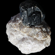 Natural Black Tourmaline crystal in Quartzite 94*90*95mm 839g in sunlight - Rocks and Things Store