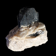 Natural Black Tourmaline crystal in Quartzite 94*90*95mm 839g in sunlight - Rocks and Things Store