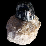 Natural Black Tourmaline crystal in Quartzite 94*90*95mm 839g in sunlight - Rocks and Things Store