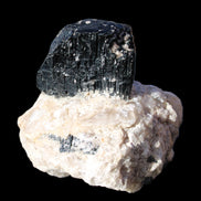 Natural Black Tourmaline crystal in Quartzite 94*90*95mm 839g in sunlight - Rocks and Things Store