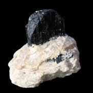 Natural Black Tourmaline crystal in Quartzite 94*90*95mm 839g in sunlight - Rocks and Things Store