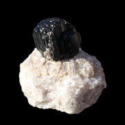 Natural Black Tourmaline crystal in Quartzite 94*90*95mm 839g in sunlight - Rocks and Things Store