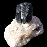 Natural Black Tourmaline crystal in Quartzite 94*90*95mm 839g in sunlight - Rocks and Things Store