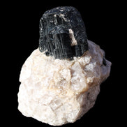 Natural Black Tourmaline crystal in Quartzite 94*90*95mm 839g in sunlight - Rocks and Things Store