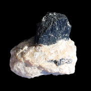 Natural Black Tourmaline crystal in Quartzite 94*90*95mm 839g in sunlight - Rocks and Things Store