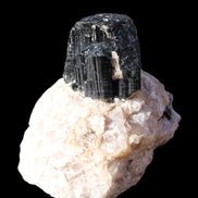 Natural Black Tourmaline crystal in Quartzite 94*90*95mm 839g in sunlight - Rocks and Things Store