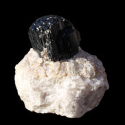 Natural Black Tourmaline crystal in Quartzite 94*90*95mm 839g in sunlight - Rocks and Things Store