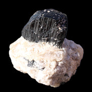 Natural Black Tourmaline crystal in Quartzite 94*90*95mm 839g in sunlight - Rocks and Things Store