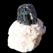 Natural Black Tourmaline crystal in Quartzite 94*90*95mm 839g in sunlight - Rocks and Things Store