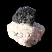 Natural Black Tourmaline crystal in Quartzite 94*90*95mm 839g in sunlight - Rocks and Things Store