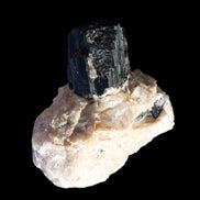 Natural Black Tourmaline crystal in Quartzite 94*90*95mm 839g in sunlight - Rocks and Things Store
