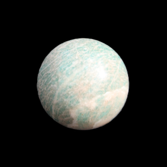 Amazonite sphere 33mm 51g in sunlight - Rocks and Things Store