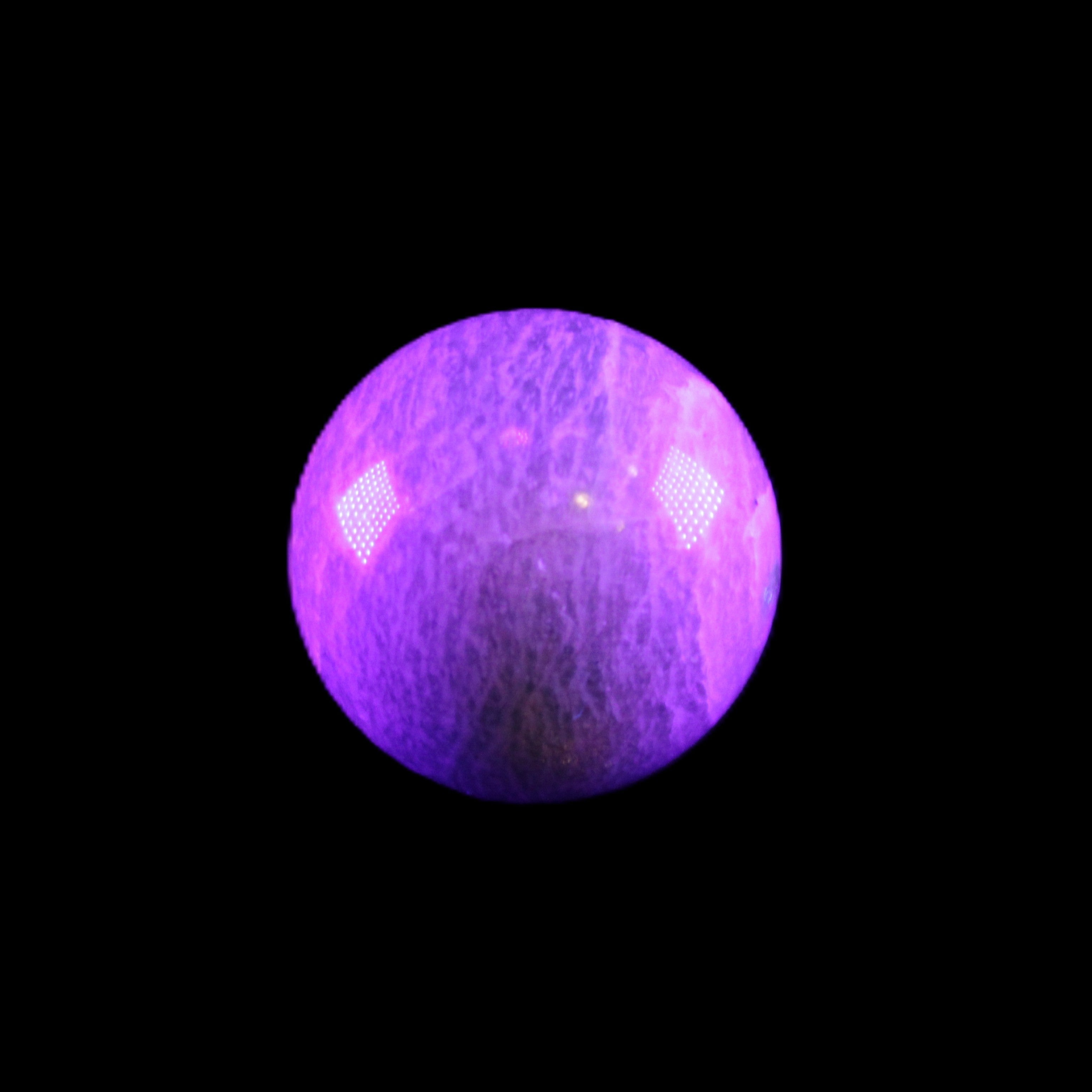 Amazonite sphere 33mm 51g in UV light - Rocks and Things Store