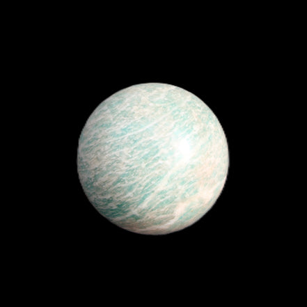 Amazonite sphere 33mm 51g in sunlight - Rocks and Things Store