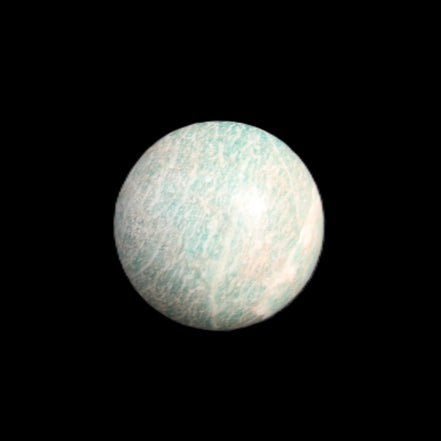 Amazonite sphere 33mm 51g in sunlight - Rocks and Things Store