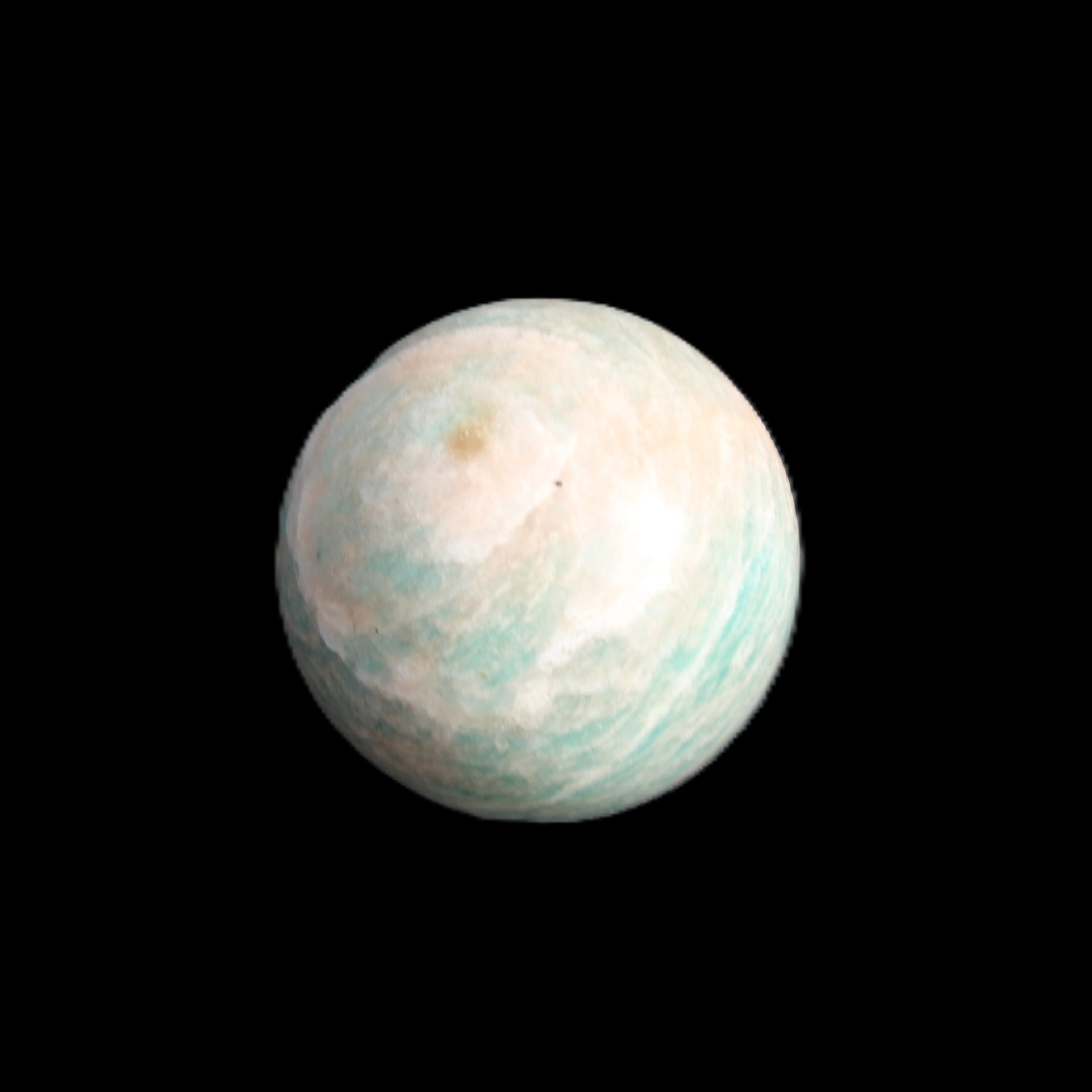 Amazonite sphere 33mm 51g in sunlight - Rocks and Things Store