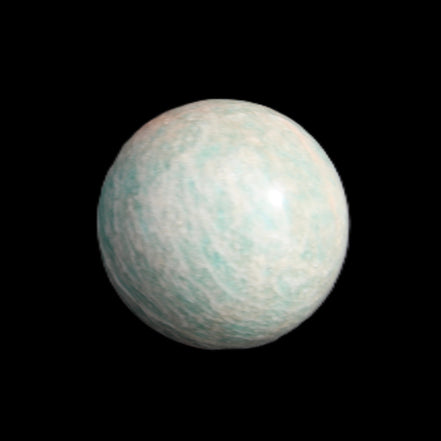 Amazonite sphere 33mm 51g in sunlight - Rocks and Things Store