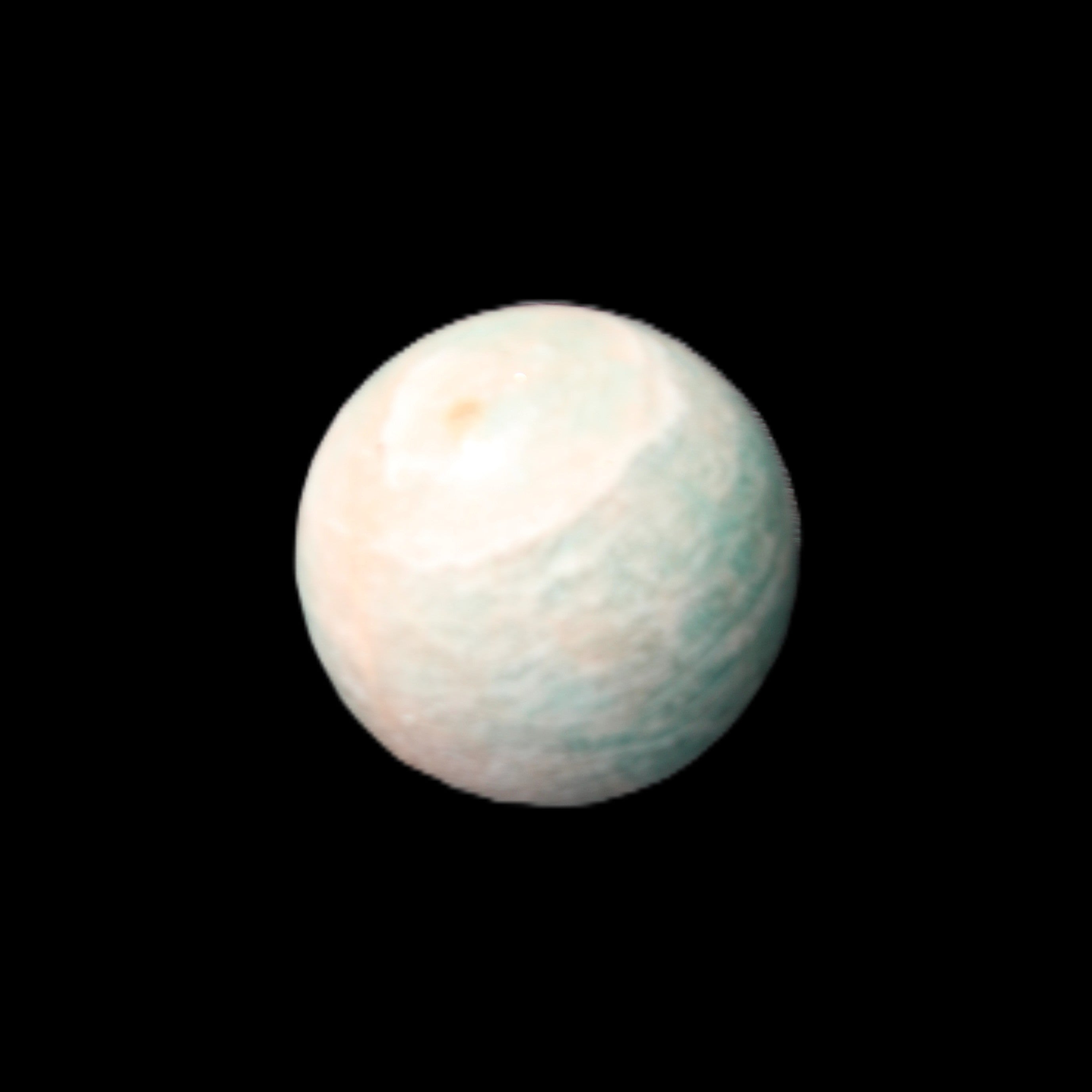 Amazonite sphere 33mm 51g in sunlight - Rocks and Things Store