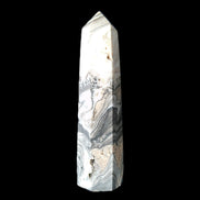 Zebra Calcite wand 79mm 45g in sunlight - Rocks and Things Store