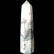 Zebra Calcite wand 79mm 45g in sunlight - Rocks and Things Store