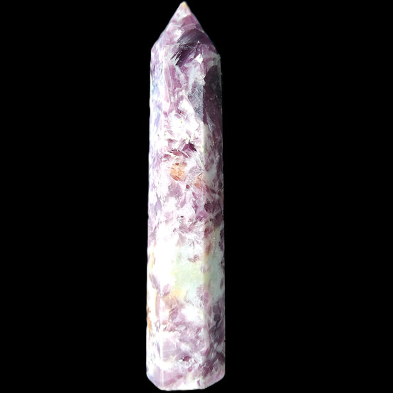 Lepidolite wand 102mm 65g in sunlight - Rocks and Things Store