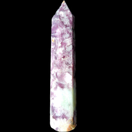 Lepidolite wand 102mm 65g in sunlight - Rocks and Things Store