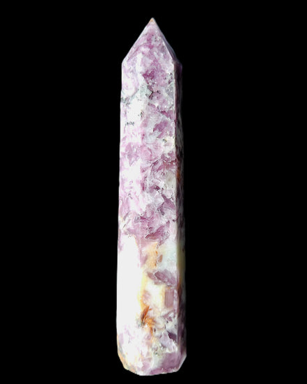 Lepidolite wand 102mm 65g in sunlight - Rocks and Things Store