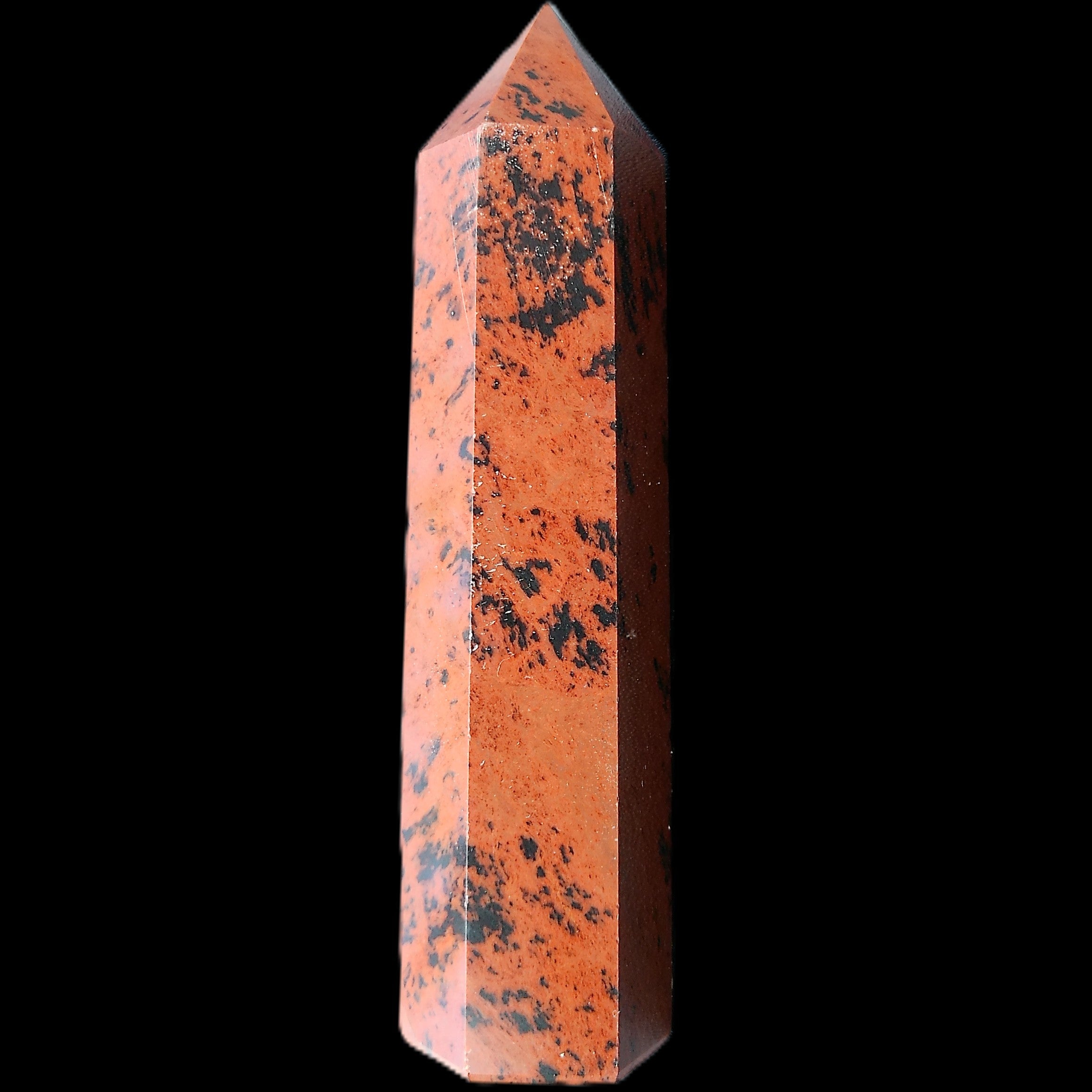 Mahogany Obsidian wand 91mm 69g in sunlight - Rocks and Things Store