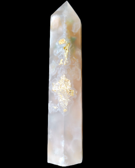 Cherry Blossom Agate wand 82mm 36g in sunlight - Rocks and Things Store