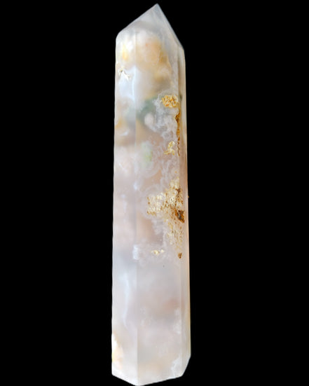 Cherry Blossom Agate wand 82mm 36g in sunlight - Rocks and Things Store