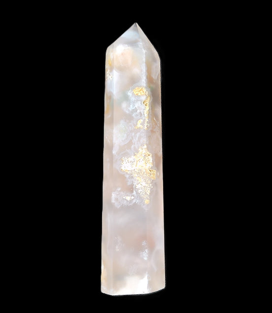 Cherry Blossom Agate wand 82mm 36g in sunlight - Rocks and Things Store