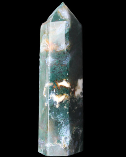 Moss Agate wand 94mm 100g in sunlight - Rocks and Things Store