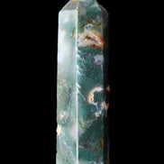 Moss Agate wand 94mm 100g in sunlight - Rocks and Things Store