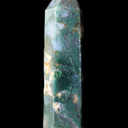 Moss Agate wand 94mm 100g in sunlight - Rocks and Things Store