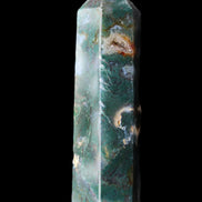 Moss Agate wand 94mm 100g in sunlight - Rocks and Things Store