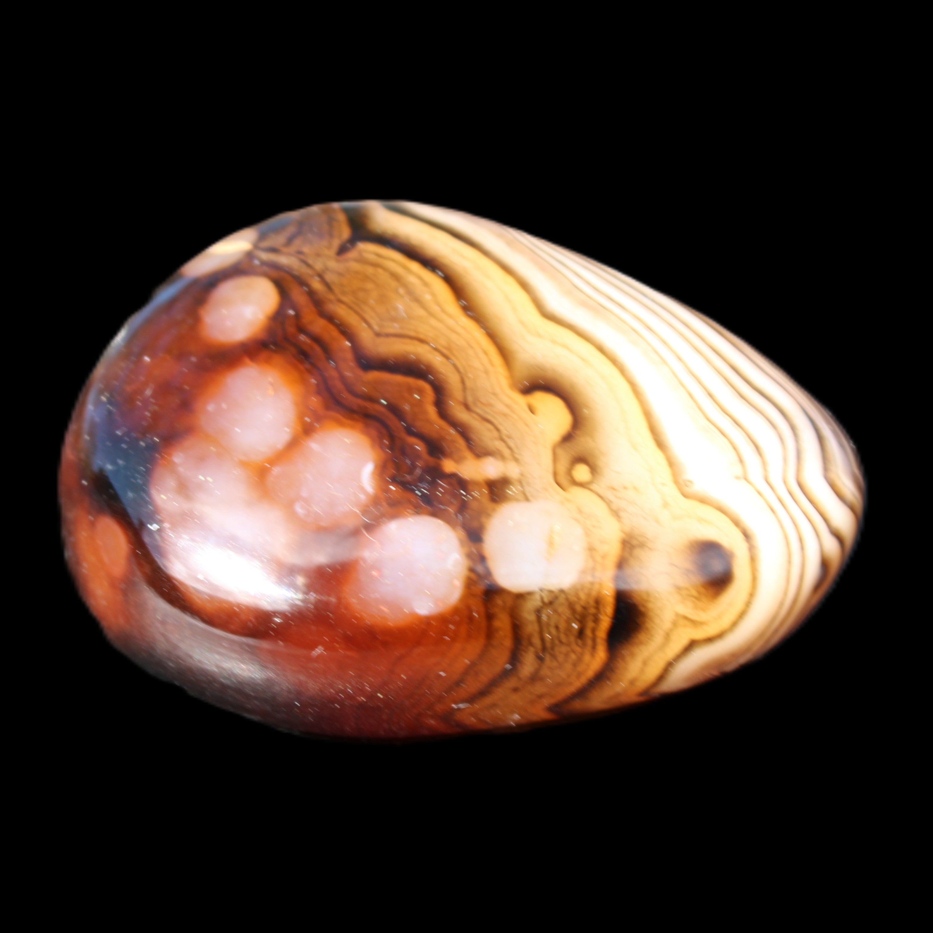 Crazy Lace Agate 46*32*21mm 46g in sunlight - Rocks and Things Store