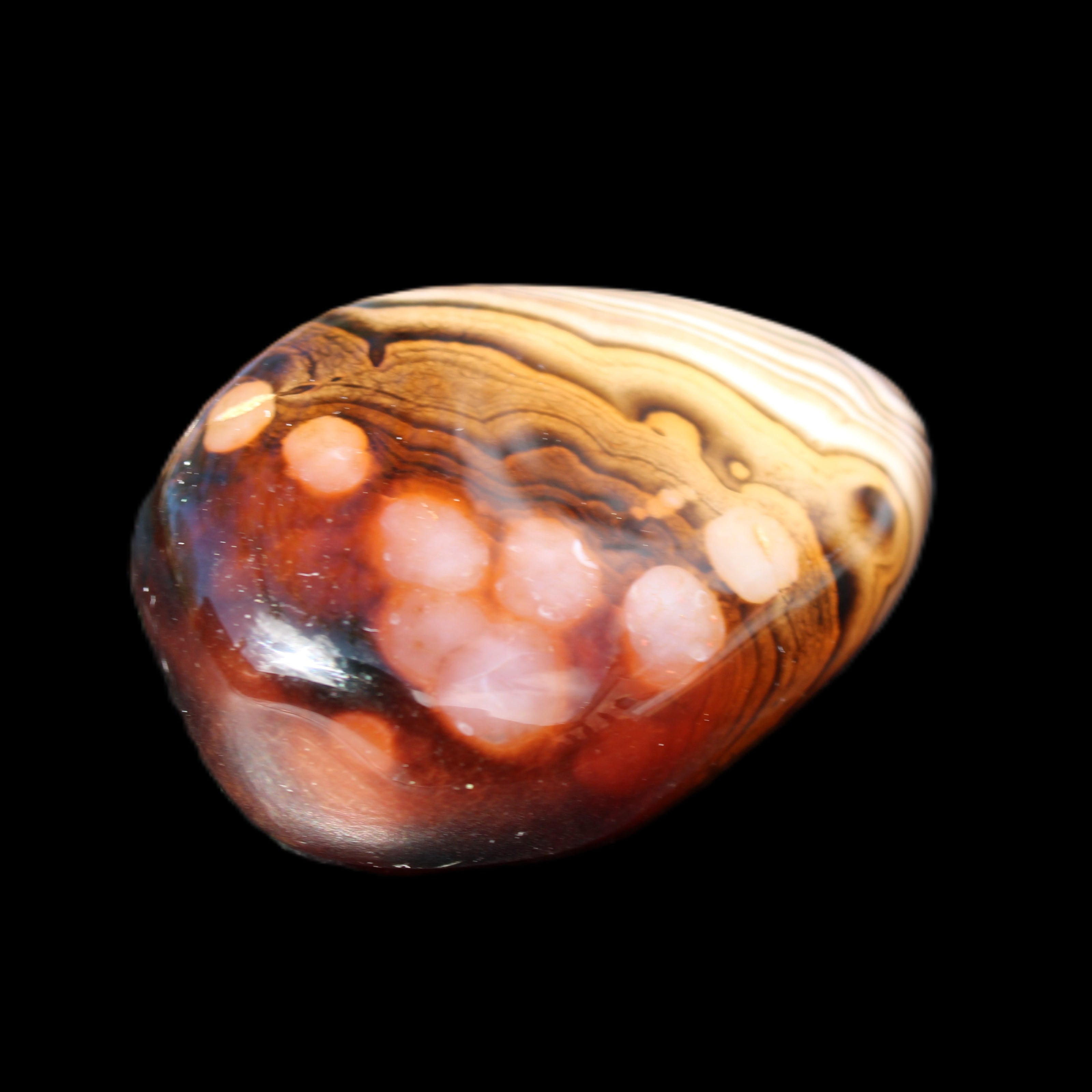 Crazy Lace Agate 46*32*21mm 46g in sunlight - Rocks and Things Store