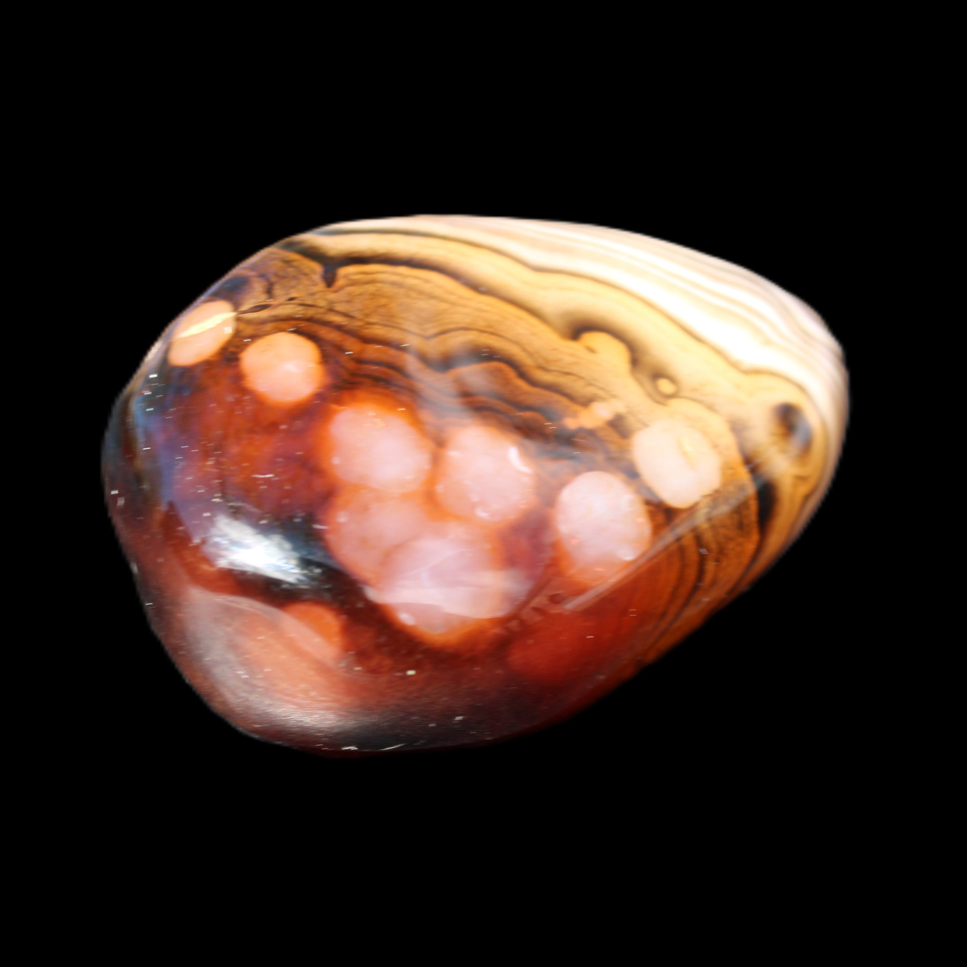 Crazy Lace Agate 46*32*21mm 46g in sunlight - Rocks and Things Store